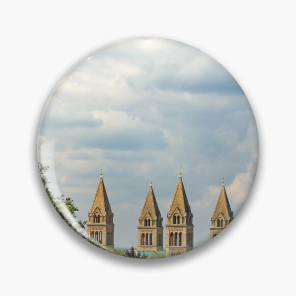Item preview, Fortress tower with Hungarian flag and the Cathedral of Pecs, Hungary designed and sold by goceris.