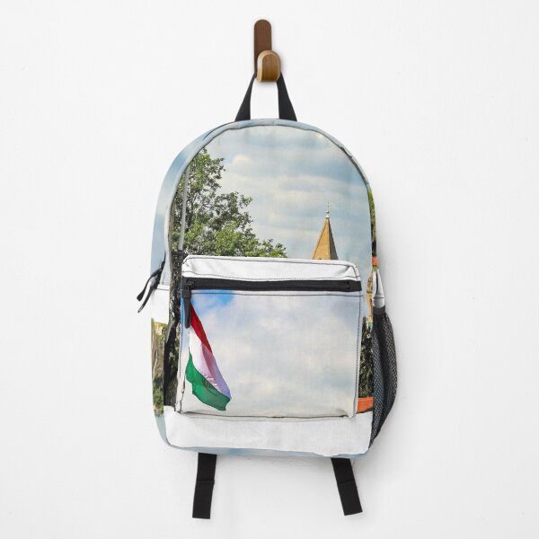 Item preview, Fortress tower with Hungarian flag and the Cathedral of Pecs, Hungary designed and sold by goceris.
