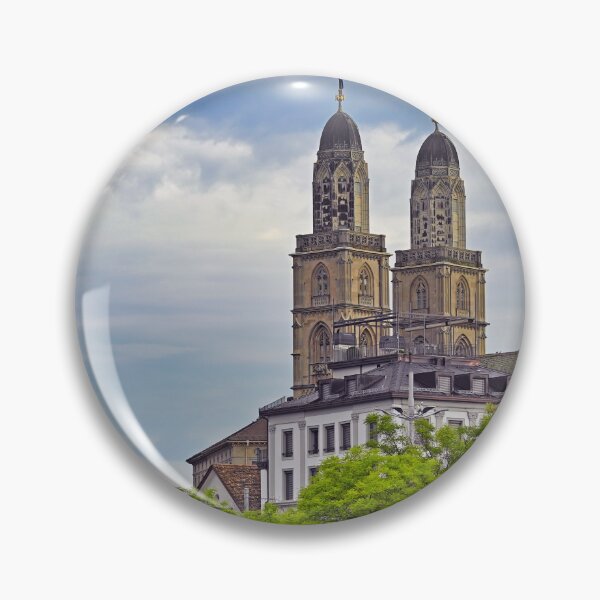 Item preview, Famous Grossmunster cathedral towers in Zurich, Switzerland designed and sold by goceris.