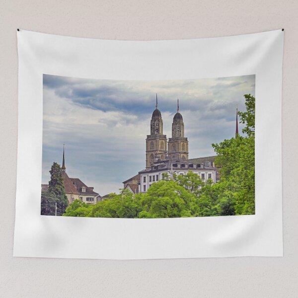 Item preview, Famous Grossmunster cathedral towers in Zurich, Switzerland designed and sold by goceris.