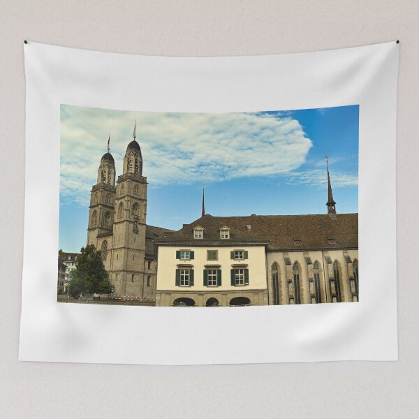Item preview, Famous Grossmunster cathedral in old town Zurich, Switzerland designed and sold by goceris.