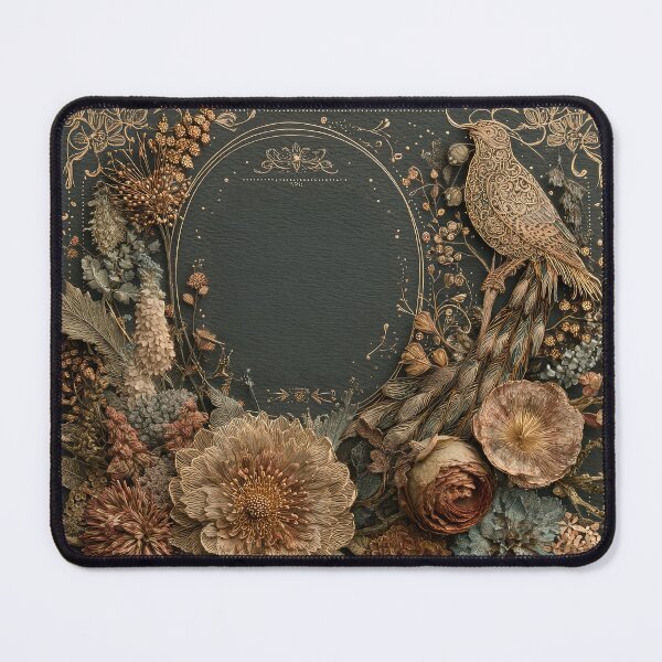 Item preview, Elegant Gold Botanical Frame with Bird designed and sold by luminumance.