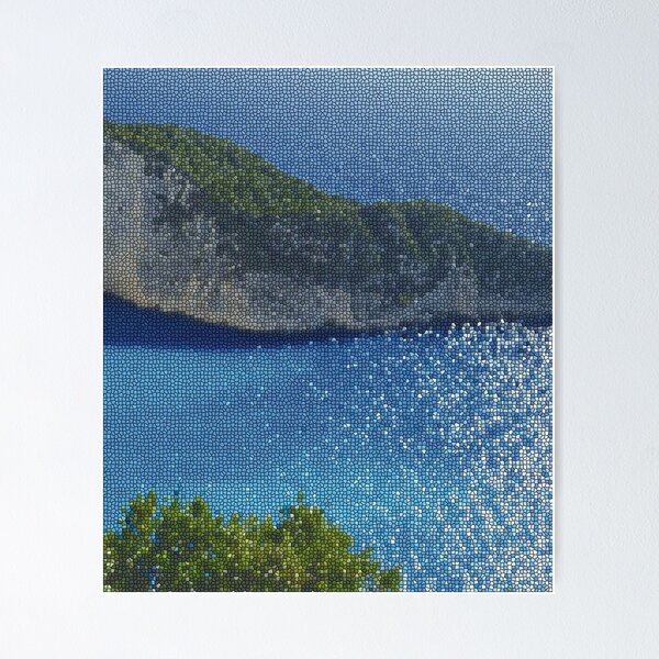 Item preview, Mosaic Art Sea Cliffs designed and sold by Smooth-Tee.