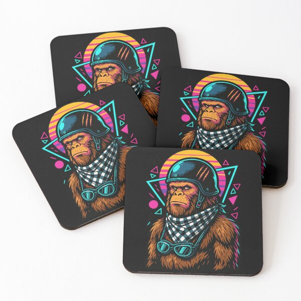 Item preview, Sasquatch Biker Bandit Vaporwave Retro designed and sold by TomFrontierArt.