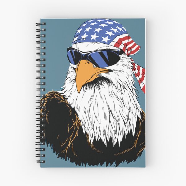 Item preview, 4th of July - Patriotic Eagle with Glasses - Flag USA - Sticker designed and sold by JMPrint.