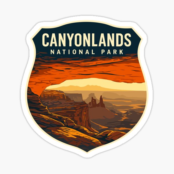 Item preview, Canyonlands National Park Utah Retro Badge Sticker designed and sold by Ismeal Von.