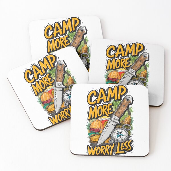 Item preview, Street Art slogan : Camp More Worry Less designed and sold by NEUMANN ArtWear Boutique.