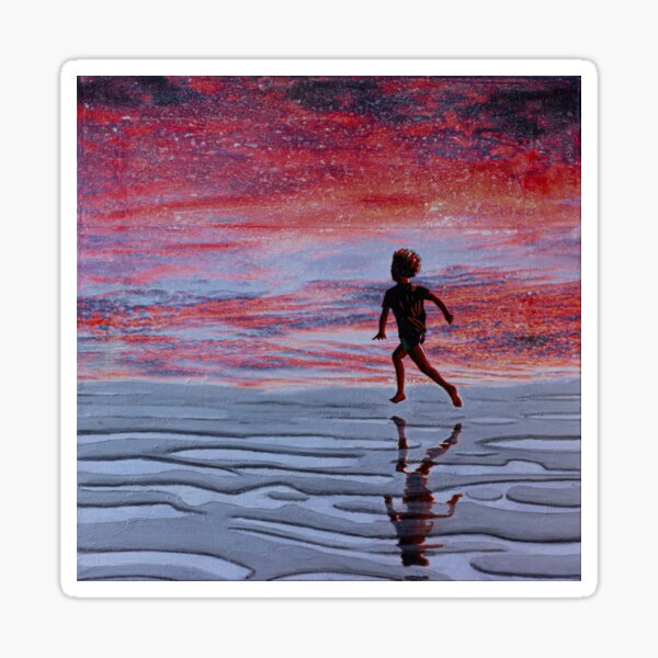 RUNNING AT DUSK Sticker