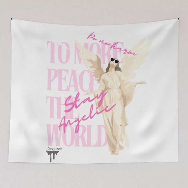 Item preview, Stay Angelic – Peaceful Feminine Energy Art Print designed and sold by deeplistic.