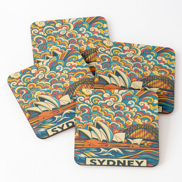Item preview, Sydney Australia Colorful artwork designed and sold by CoolCrazyQuirky.