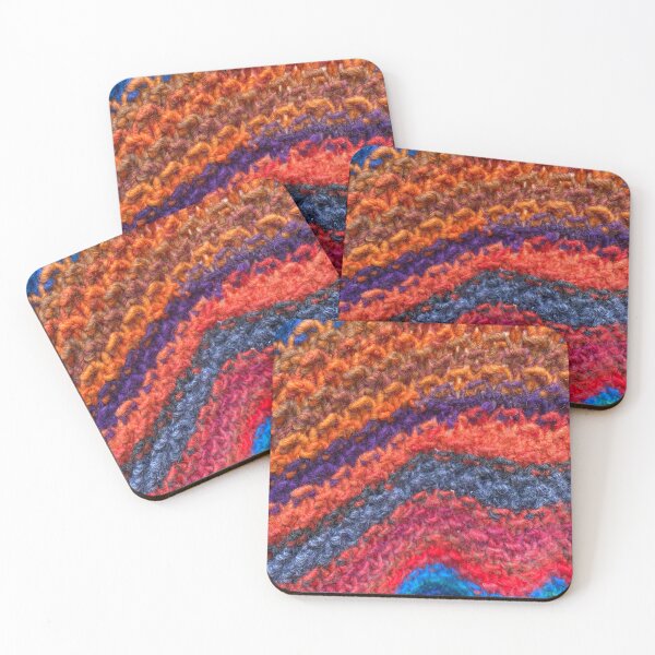 Item preview, Photograph of a Knitted Shawl in Seed Stitch designed and sold by Kate Anderson Art.