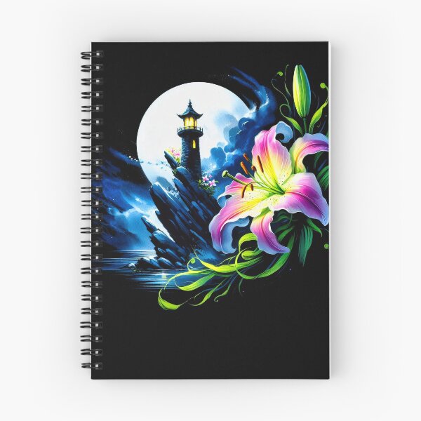 Item preview, Old Lighthouse and Pink Lily designed and sold by NEUMANN ArtWear Boutique.