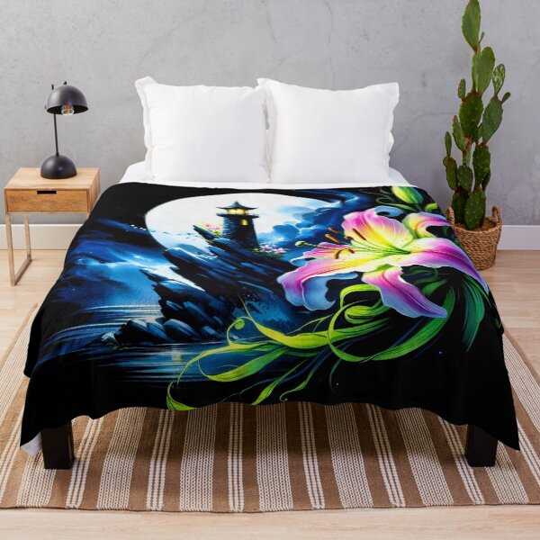 Item preview, Old Lighthouse and Pink Lily designed and sold by NEUMANN ArtWear Boutique.