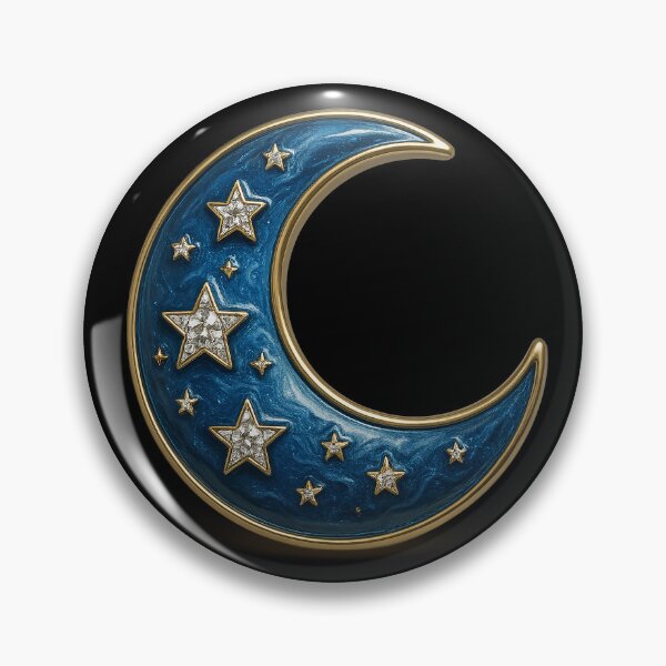 Item preview, The decorated crescent moon with sparkling stars designed and sold by Girih.