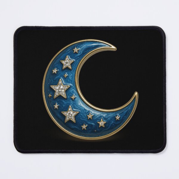 Item preview, The decorated crescent moon with sparkling stars designed and sold by Girih.