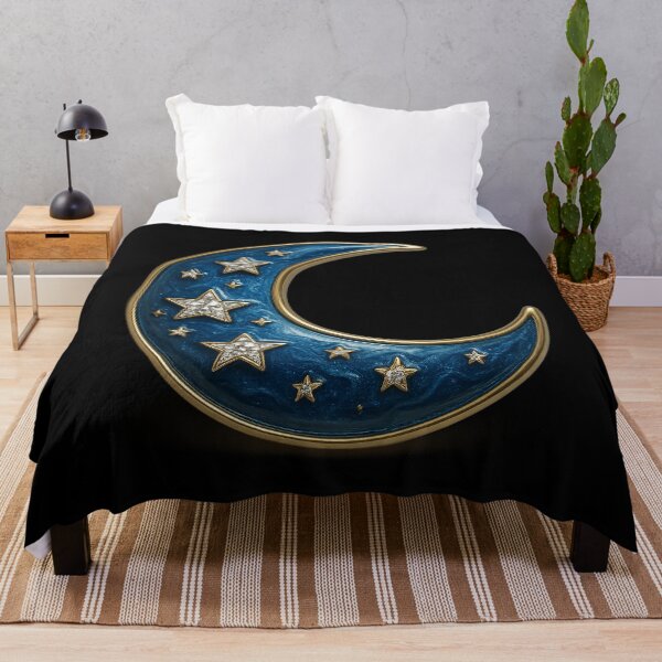 Item preview, The decorated crescent moon with sparkling stars designed and sold by Girih.
