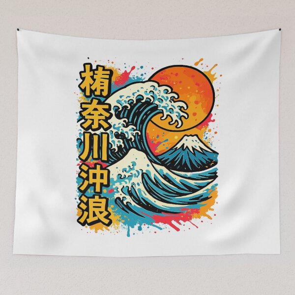 Item preview, Great Wave Kanagawa Color Splash Hokusai Art designed and sold by Ascooepics.