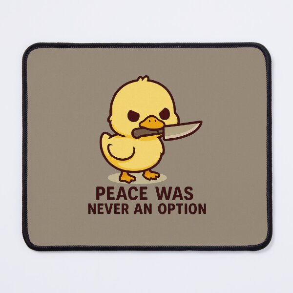Item preview, Peace was never an option - cute edgy angry duck t-shirt designed and sold by TooLazyToBrand.