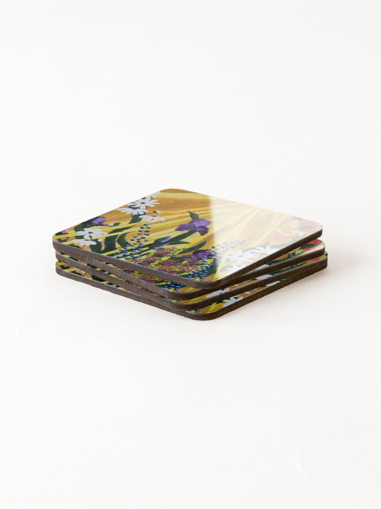 Thumbnail 4 of 5, Coasters (Set of 4), Spring Rays designed and sold by Karirose.