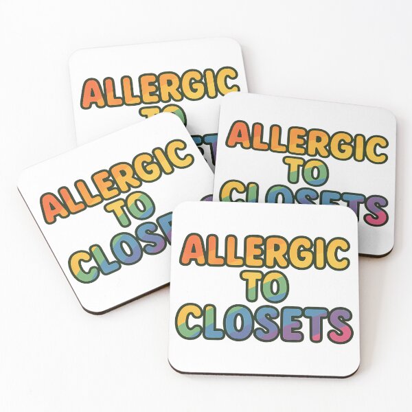 Item preview, Allergic to Closets – Bold Pride Typography designed and sold by Haus Of Sin.