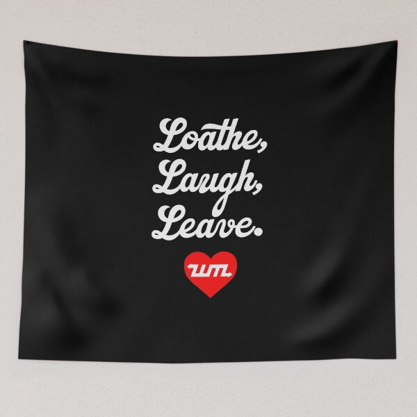 Item preview, Loathe, Laugh, Leave. Unmotivational Messaging (White Logo) designed and sold by West Midlands Church of Merch.
