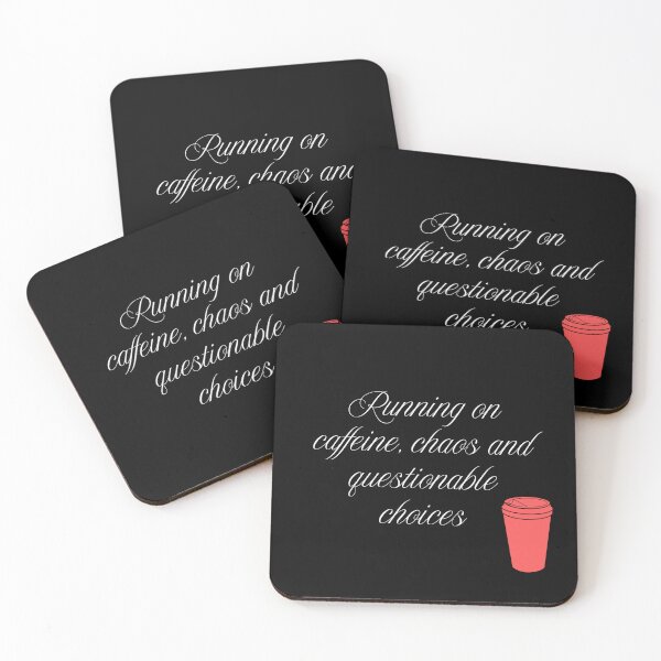 Item preview, Coffee, chaos and questionable decisions – Sarcastic lifestyle saying designed and sold by P.J 's Wildframes.