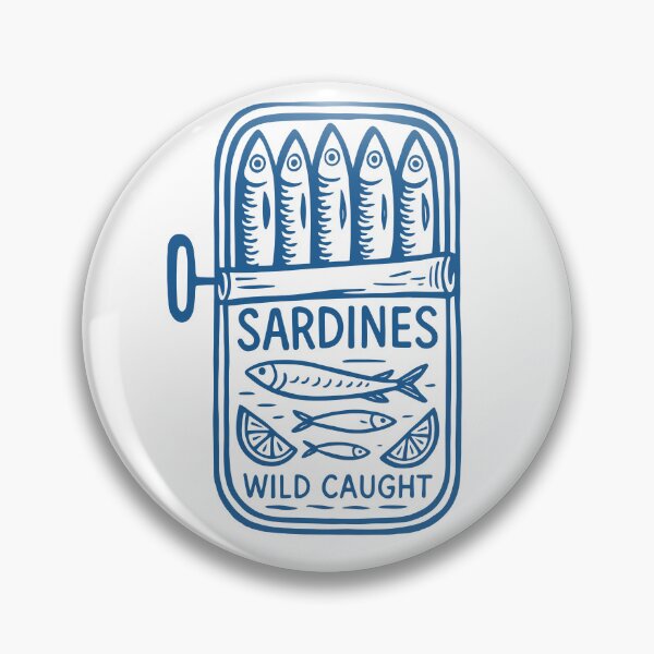 Item preview, Wild Caught Can of Sardines designed and sold by Pink Pineapple Works.