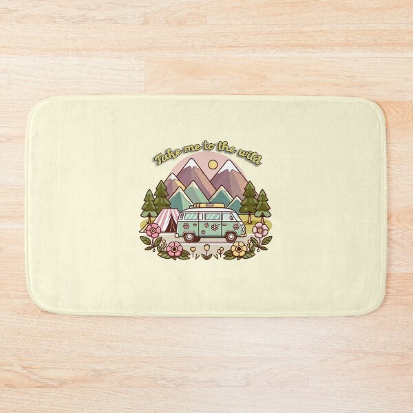 Item preview, Take Me to the Wild – Retro Campervan Camping designed and sold by Dopamine Glitch.