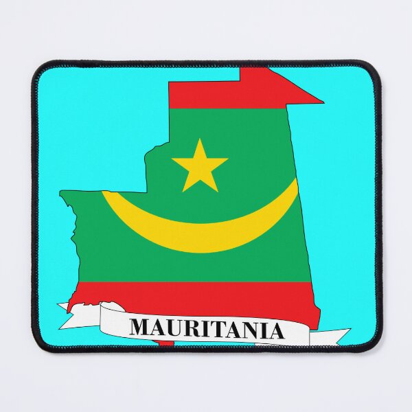 Item preview, Flag map of Mauritania designed and sold by visual adventures.