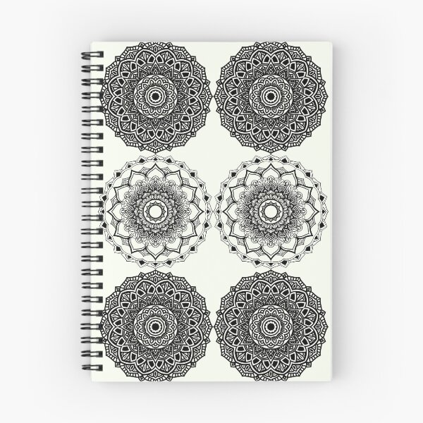 Item preview, Soft Black and White Mandala Pattern  Intricate Zen Floral Circles designed and sold by Atokeh.