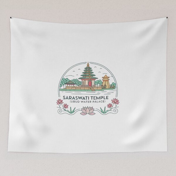 Item preview, Bali Saraswati Temple (Ubud Water Palace) designed and sold by likbatonboot.