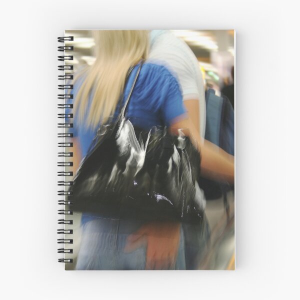 Item preview, Blurred photo of people on electiric walkway in airport designed and sold by Photopat.