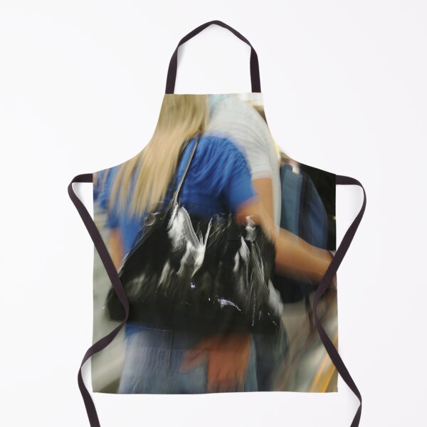 Item preview, Blurred photo of people on electiric walkway in airport designed and sold by Photopat.