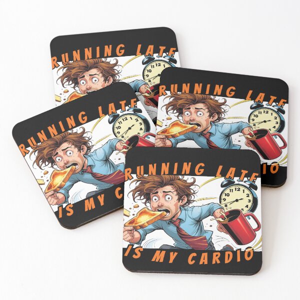 Item preview, Running Late Is My Cardio- funny design  designed and sold by KnockoutCustomPrint.