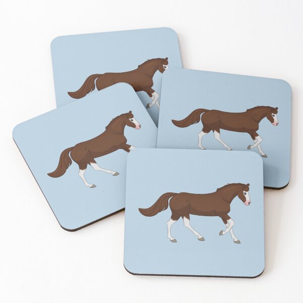 Item preview, Cartoon Liver Chestnut - Cantering Horse Illustration  designed and sold by Art By Drina.