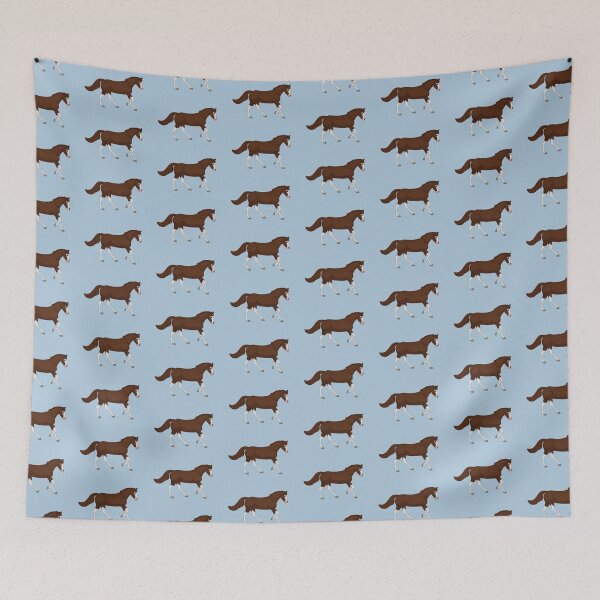 Item preview, Cartoon Liver Chestnut - Cantering Horse Illustration  designed and sold by Art By Drina.