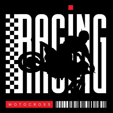 Artwork thumbnail, Motocross Racing Silhouette Bold Retro Graphic Tee by thundergearshop