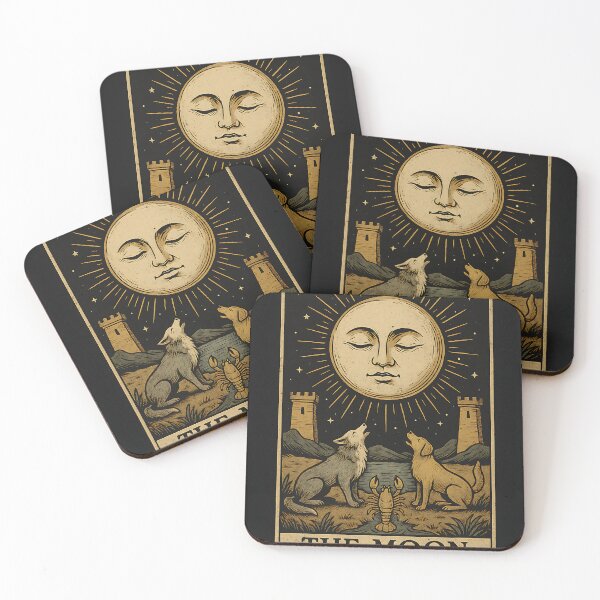 Item preview, The Moon Tarot Card – Dreamy Mystical Aesthetic Design designed and sold by The-Daily-Drape.