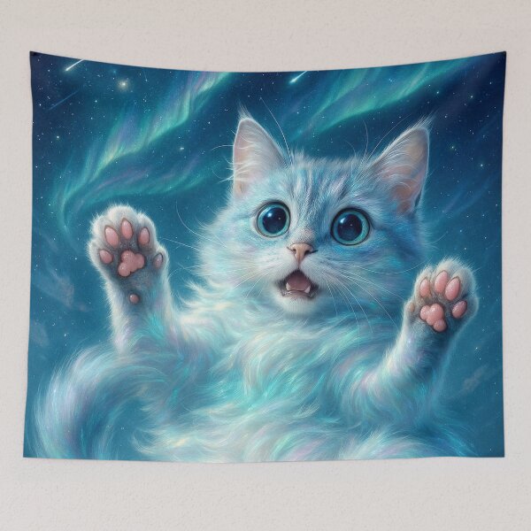 Item preview, "Shocked Aurora Cat"-  Aurora Cat Series (5/7) designed and sold by RinWinArts.