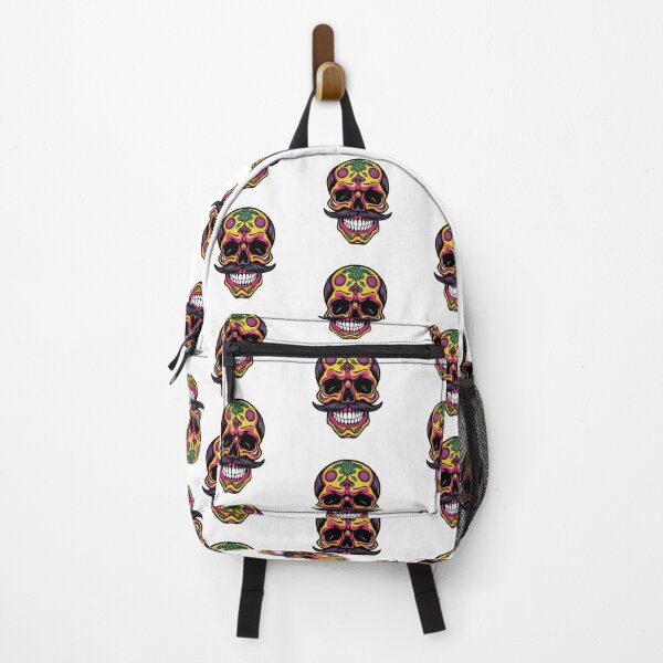 Item preview, Mexican inspired skull with floral details and Mustache designed and sold by olenapetol.