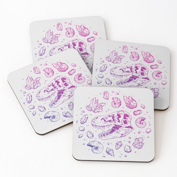 Item preview, Geo-rex Vortex | Magenta & Purple Ombré | Dinosaur Fossil Art designed and sold by OMEGAFAUNA.