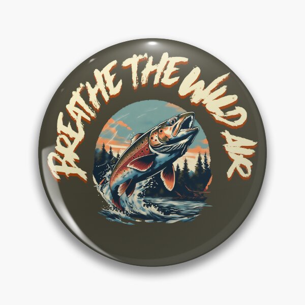 Item preview, Breathe The Wild Air Trout Jumping In River At Sunset Scene designed and sold by The Sun Brings Light.