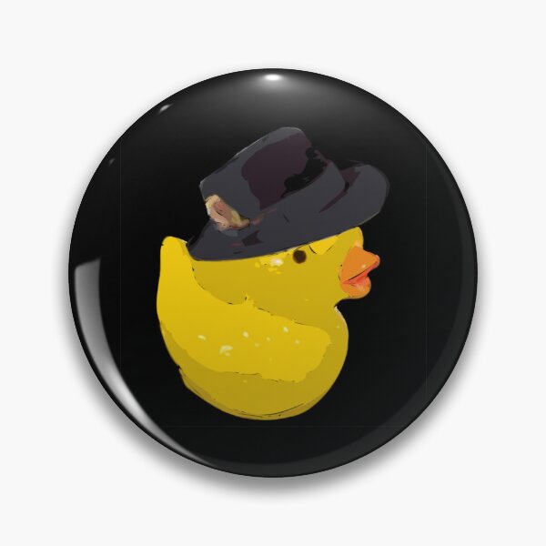 Item preview, Yellow Chick in Fedora Hat with Feather Facing Right Sticker designed and sold by Art in My Loft.