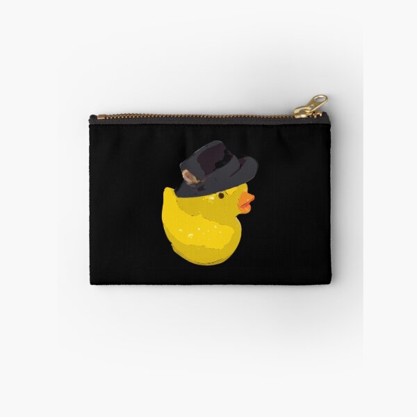 Item preview, Yellow Chick in Fedora Hat with Feather Facing Right Sticker designed and sold by Art in My Loft.