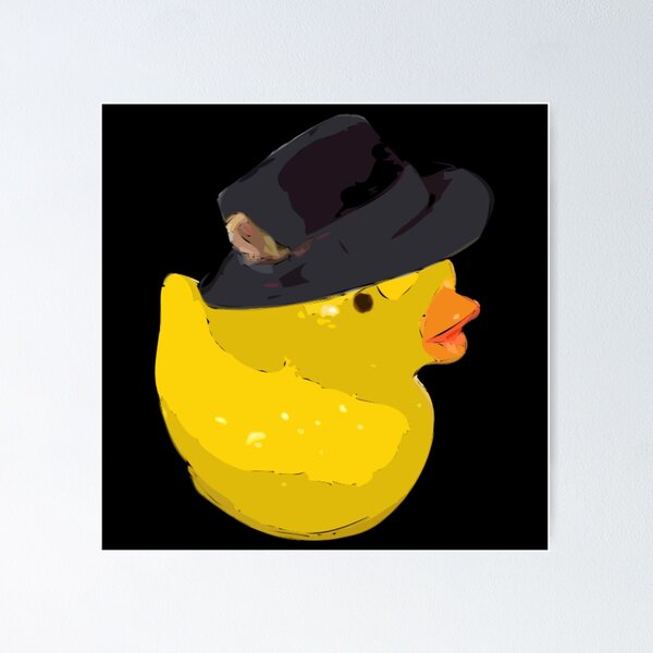 Item preview, Yellow Chick in Fedora Hat with Feather Facing Right Sticker designed and sold by Art in My Loft.