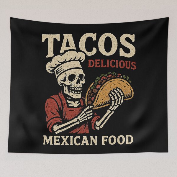 Item preview, Delicious Mexican Food Skeleton Chef designed and sold by zzz888.