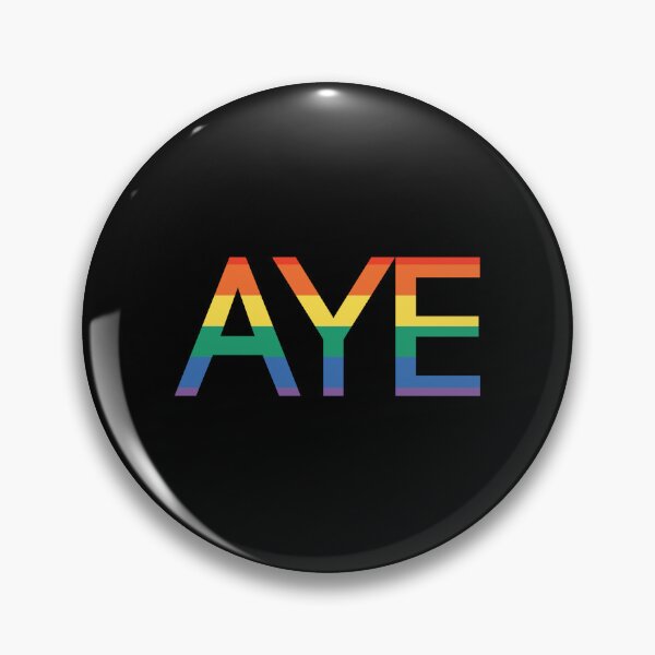 Item preview, AYE, Scottish Independence Pride Flag Text Slogan designed and sold by MacPean.
