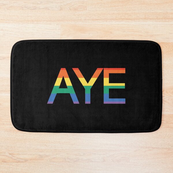 Item preview, AYE, Scottish Independence Pride Flag Text Slogan designed and sold by MacPean.