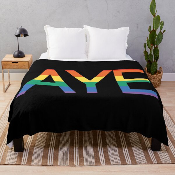 Item preview, AYE, Scottish Independence Pride Flag Text Slogan designed and sold by MacPean.
