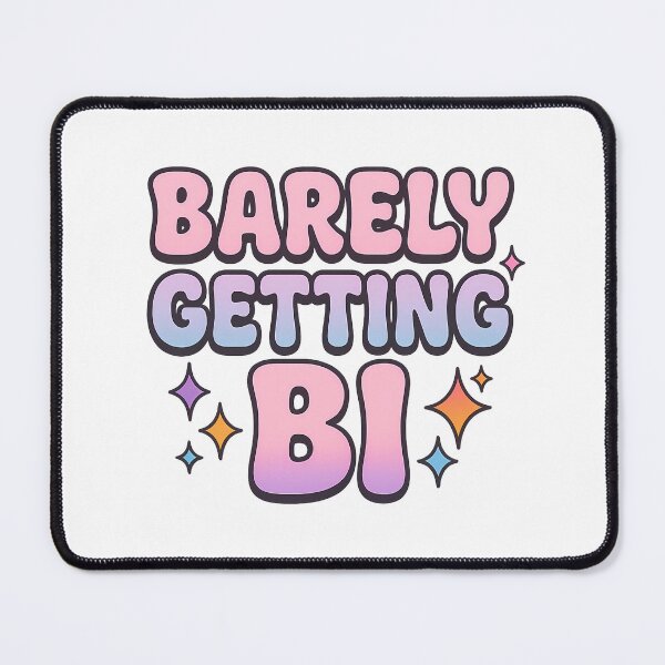 Item preview, Barely Getting Bi – Pastel Pride Typography designed and sold by Haus Of Sin.